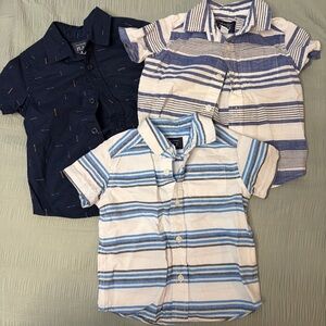 The Children's Place Boys' Short-Sleeve Button-Down Shirts - Blue, Navy, White